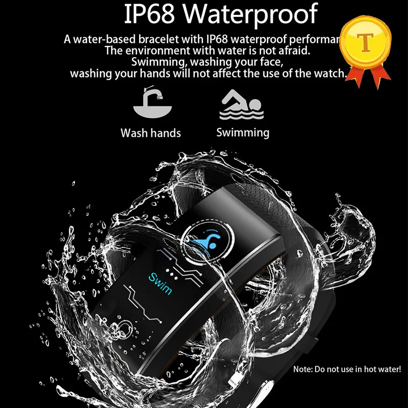 best selling fitness Smart Bracelet Heart Rate Monitor Waterproof Color Screen swim Fitness Tracker Bluetooth Sports wristband |