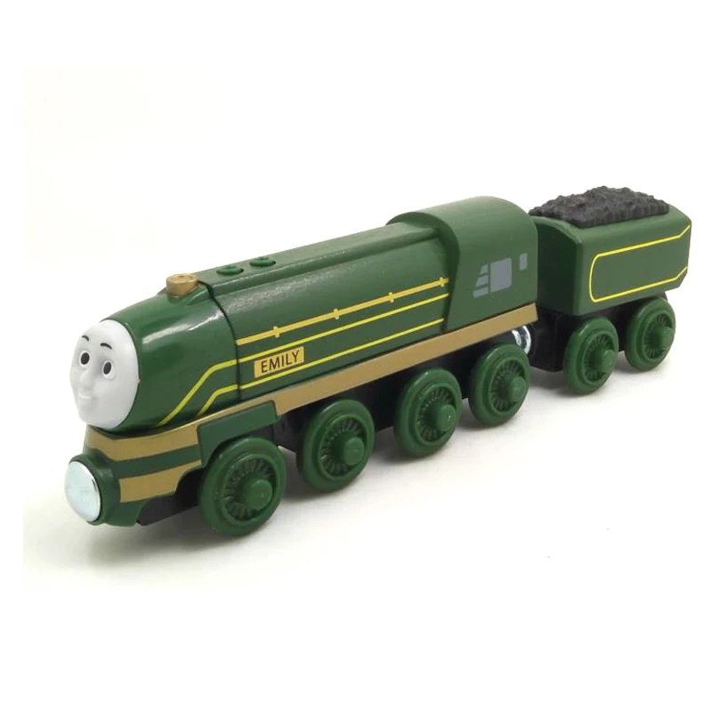 

free shipping RARE Streamlined Emily Thomas And Friends Wooden Magnetic Railway Model Train Engine Boy Gift Children track Toy