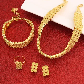 

New Ethiopian Choker Necklace Earrings Ring Bracelet Eritrea Habesha Wedding Set