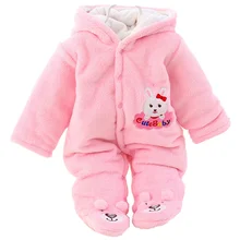 E&Bainel Winter Newborn Baby Romper Cartoon Hooded Baby Clothes Cotton Warm Infant Girls Jumpsuit For New Born Baby Boy Clothing 2017 newborn baby boy winter long sleeve cotton clothing toddler baby clothes romper warm cartoon jumpsuit for 0 12 months