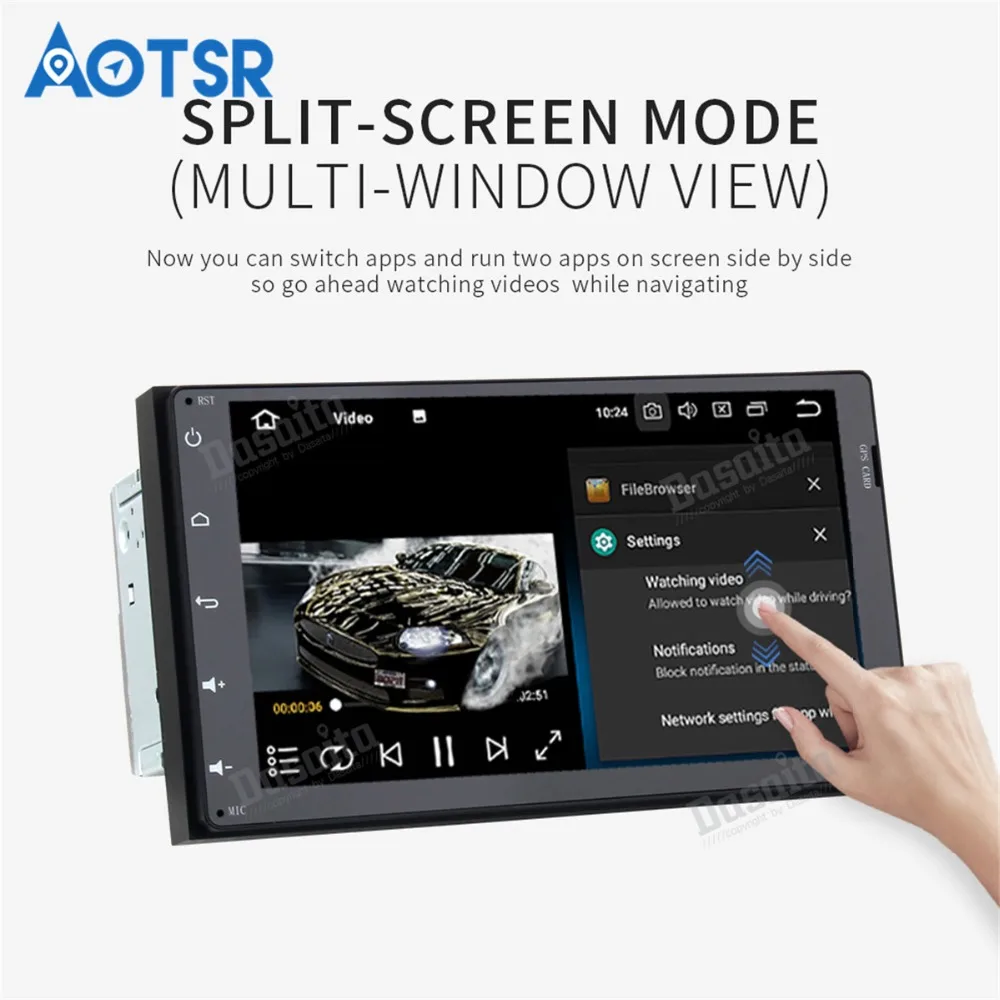 Top 9" IPS Screen Android 8.0 Car GPS Radio Player for Toyota Corolla Auris Fortuner 2017 2018 8 Core 4+32G Auto Radio Buit-in DSP 1