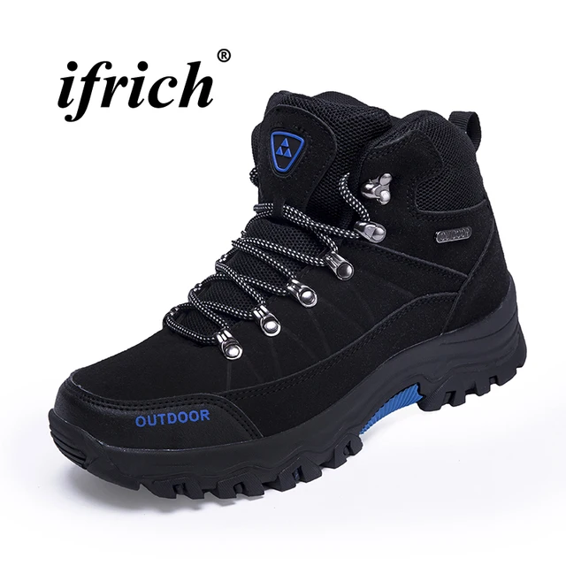 High Top Sneakers for Men Black Army Green Man Hiking Boots Plus Size 39-46 Mountain Shoes Sport Autumn Winter Trekking Shoes