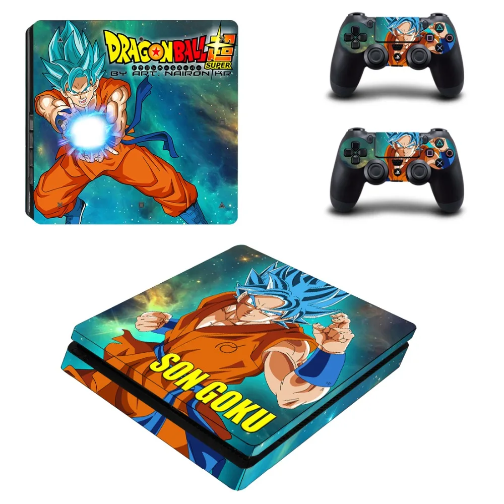 Аниме Dragon Ball Z с рисунком из аниме «Драконий жемчуг зет» PS4 тонкая кожа Стикеры для sony Игровые приставки 4 консоль и контроллеры наклейка PS4 тонкий Стикеры винил