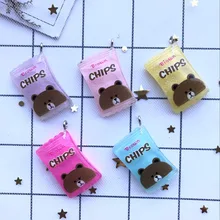 10 шт. каваи Смола Мода маленький медведь конфеты амулеты для DIY украшения ожерелье серьги брелок ювелирных изделий