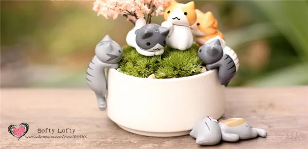 Cute Little Kitten Cats mini figures pvc toys - 2