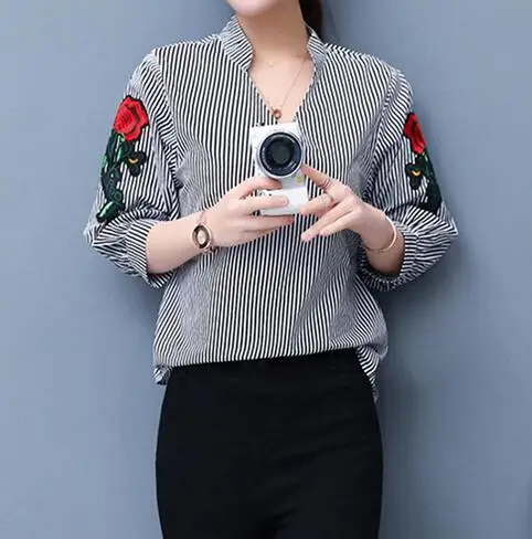 blusas rayadas de moda 2018