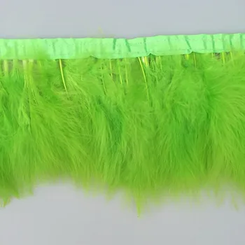 

Ra Trading 10 meters Marabou Feather trims/fringes 15-20cm Apple Green Turkey Feather trimming,Free shipping