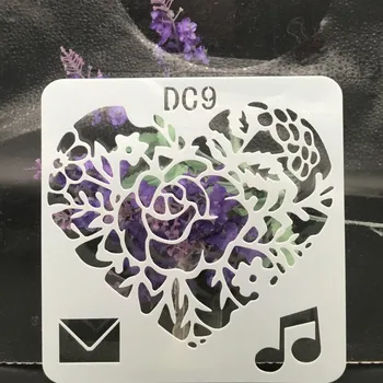 

13cm Mail Love Heart DIY Craft Layering Stencils Wall Paint Scrapbook Stamp Embossing Album Decorative Card Template F5165-9