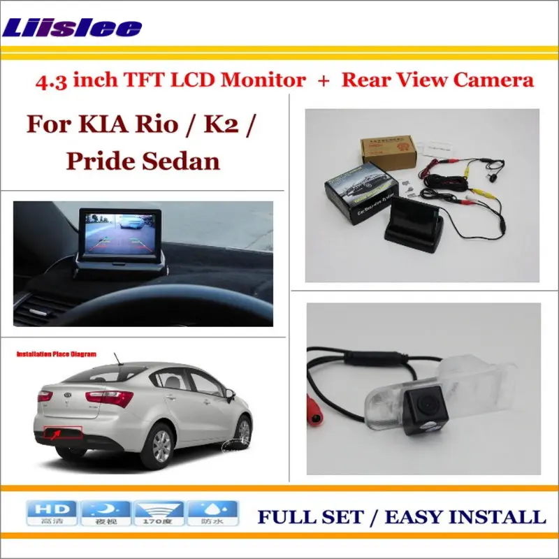 

Car Reverse Backup Rear Camera + 4.3" TFT LCD Screen Monitor = 2 in 1 Rearview Parking System - For KIA Rio / K2 / Pride Sedan