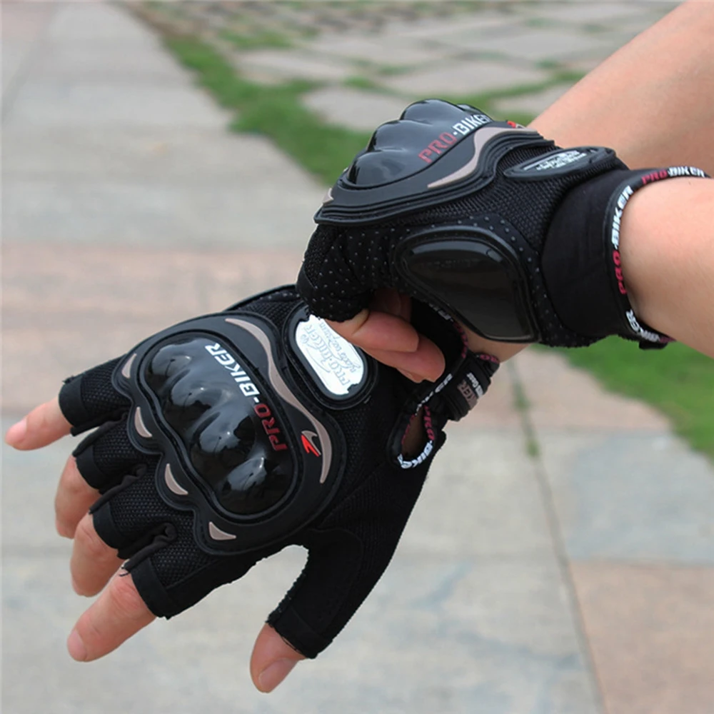 PRO-BIKER MCS-04C Motorcycle Half Finger Gloves Anti-collision Adjustable Anti-slip Design | Автомобили и мотоциклы