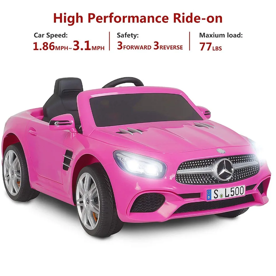 pink electric car 12v