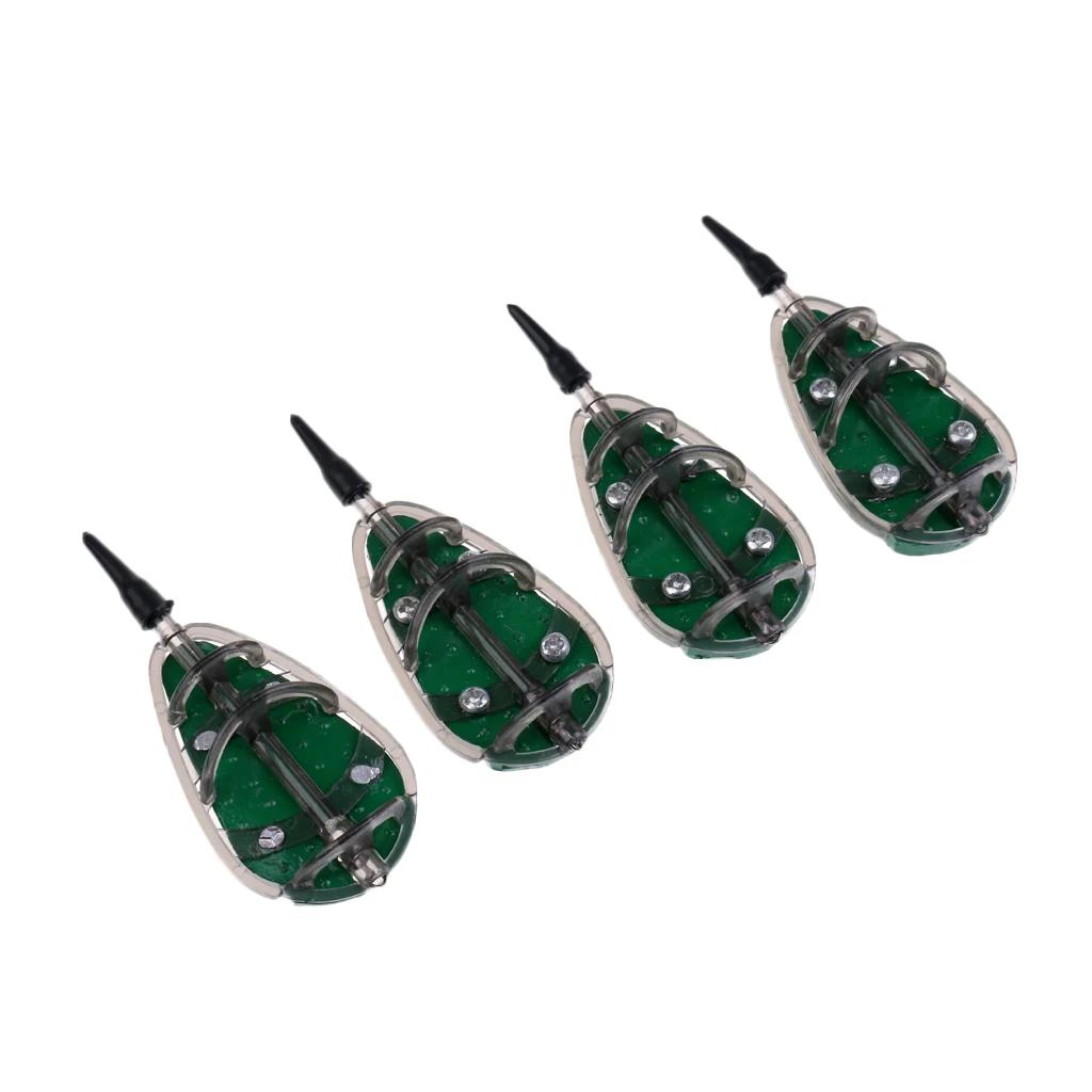 Carp Fishing In-line Flat Method Feeder & Mould Lead Sinker -30g 40g 50g 60g