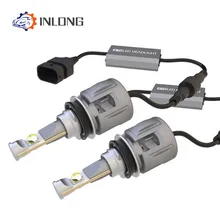 INLONG X70 2 шт. H7 H1 9005 9006 автомобиля H4 светодиодный лампы для передних фар H11 H8 D1S D2S D4S hp светодиодный светильник чип H9 светодиодный фары Противотуманные фары 6000K