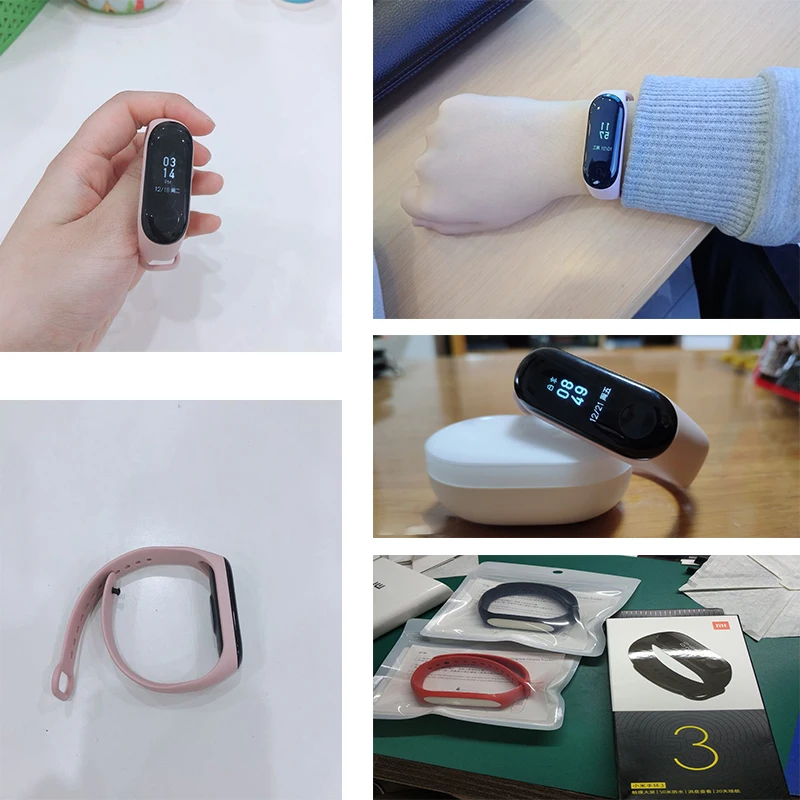 Xiaomi Mi Band 3 Смарт Браслет Сенсорный экран OLED сообщение пульсометр TimeFitness браслет