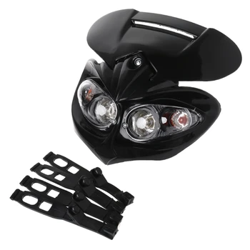 

Free delivery Universal Motocross Headlight Fairing Head Lamp High / Low Beam