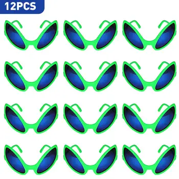 

12pcs Halloween Mask Festivals Party Personality Funny Alien Modeling Sunglasses PC Material Party Supplies Decoration