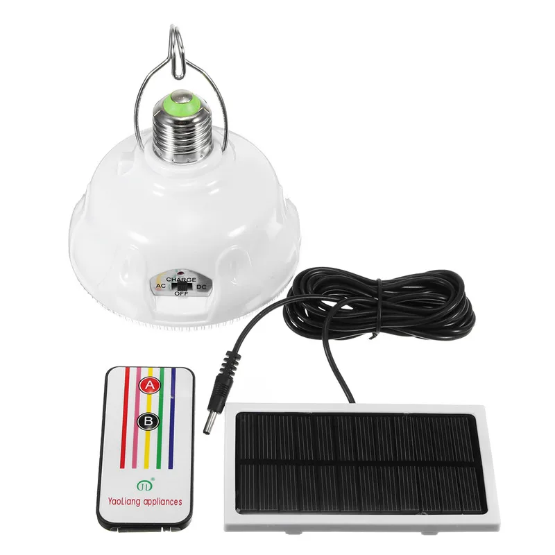 

New 24 LEDs Outdoor Indoor Solar Lamp Hooking Camp Garden Path Lighting Remote Control Solar LED Light