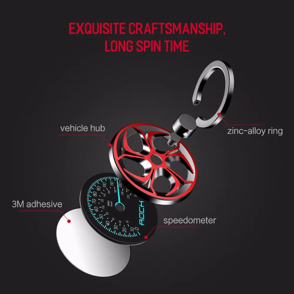  Fidget Spinner Ring Halter ROCK High Speed Hand Finger Spinner Ring Halter 360 Grad Metall Halter F