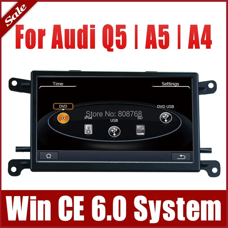 Car Multimedia Car DVD Player for Audi Q5 A5 A4 with GPS Navigation