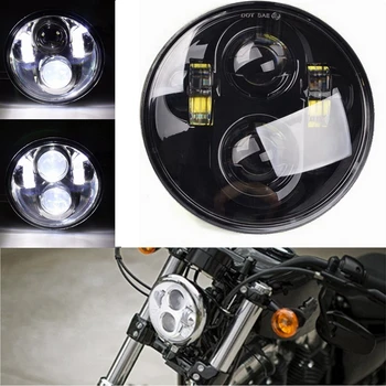 

5-3/4 5.75 Inch Projector LED Headlight for Motorcycles Headlamp 40W