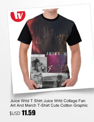 Juice Wrld футболка Juice Wrld 999 футболка с коротким рукавом с графическим принтом Мужская модная забавная полиэфирная большая футболка