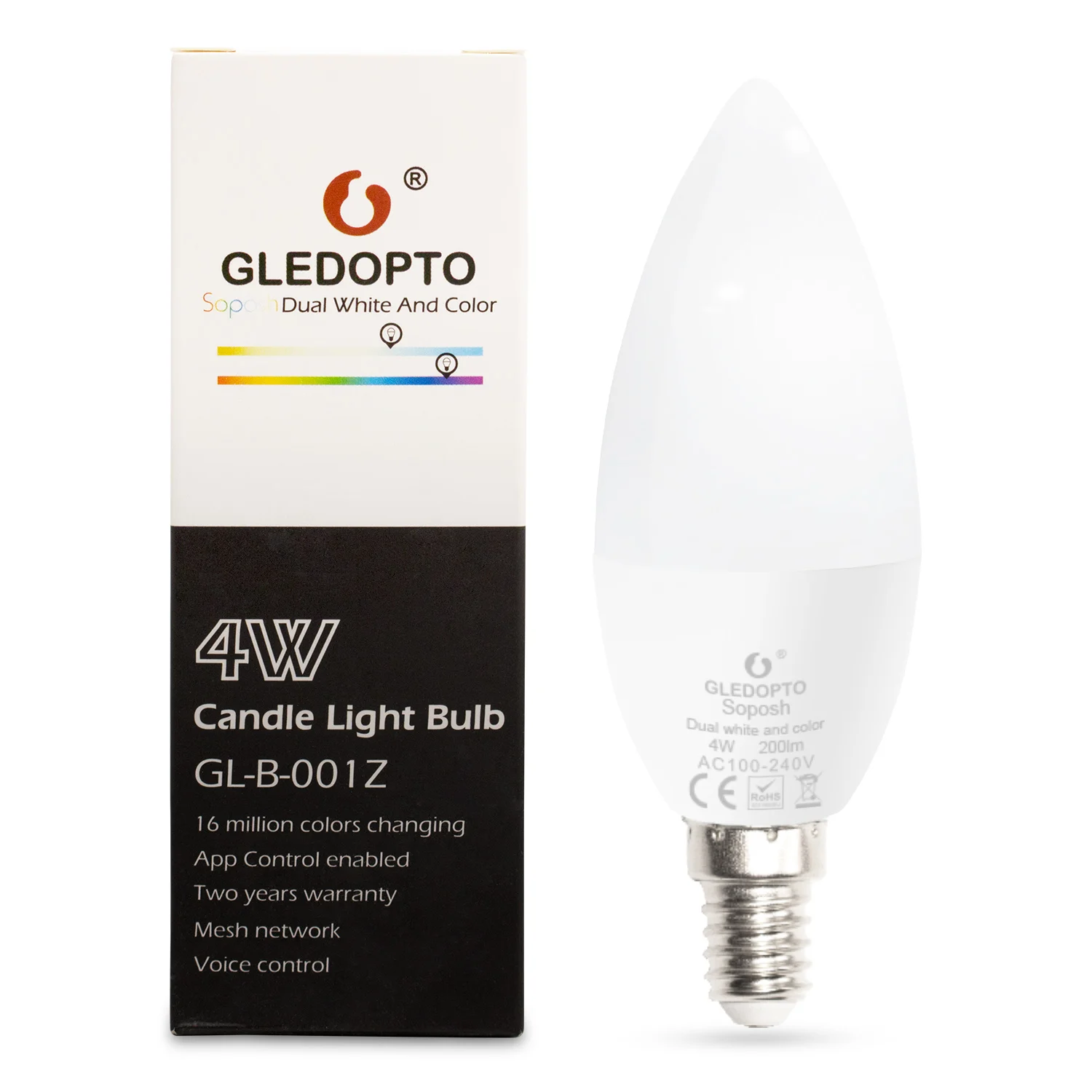  GLEDOPTO zigbee led smart bulb 4W E12/E14 dimmable RGBCCT Ambiance Decorative Candle Bulbs Compatib - 32960752917