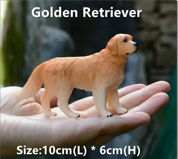Vivid Lifelike dogs wild animals pvc figure toys - Golden Retriever 1