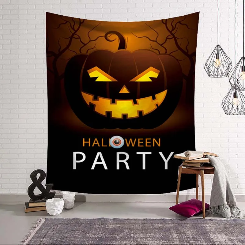Large 3D Print Halloween Tapestry Wall Hanging Skull Sandy Beach Towel Wall Throw Blanket for Party Festival Camping Tent Mattre