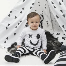 2016 New Coming Baby Clothing Suit Kids Clothes Set White Top+ Pants Set Children Set Bebe Soft Suit