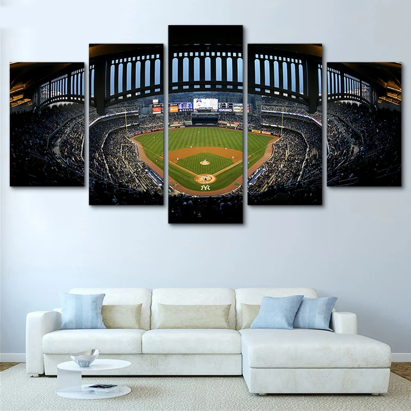 

New York Yankee Stadium Canvas Painting 5 Piece Canvas Painting Print Poster Wall Art Modern Painting Frame Wall Pictures
