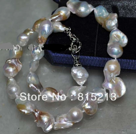 

ddh00788 Rare Huge 12-30mm Various style Natural Nucleated pearl necklace