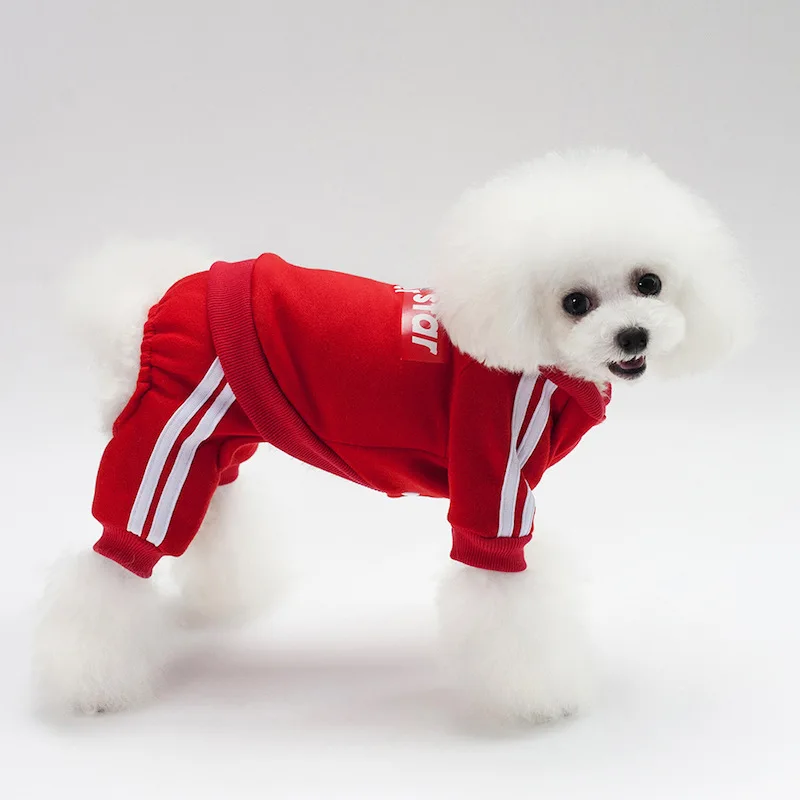 Cute Dog Clothes Dog Sport Overalls Winter Warm Pet Clothes Puppy