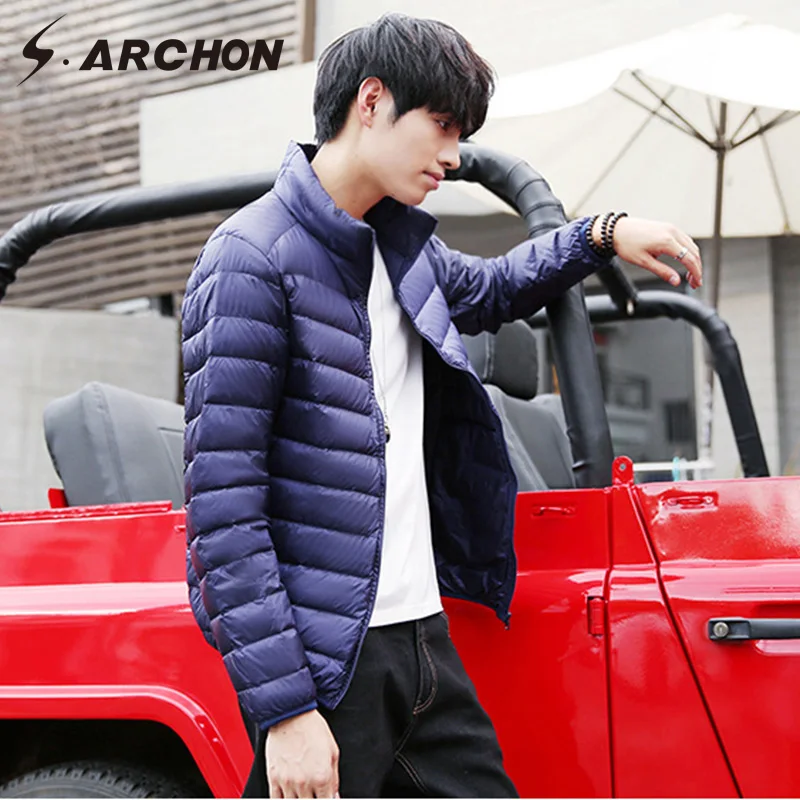 S.ARCHON 2018 Winter Warm Down Coat Men's Slim Casual Coat 90% Duck Down Ultra-Light Jacket Parka Overcoat Solid Down Jacket S.ARCHON 2018 Winter Warm Down Coat Men's Slim Casual Coat 90% Duck Down Ultra-Light Jacket Parka Overcoat Solid Down Jacket