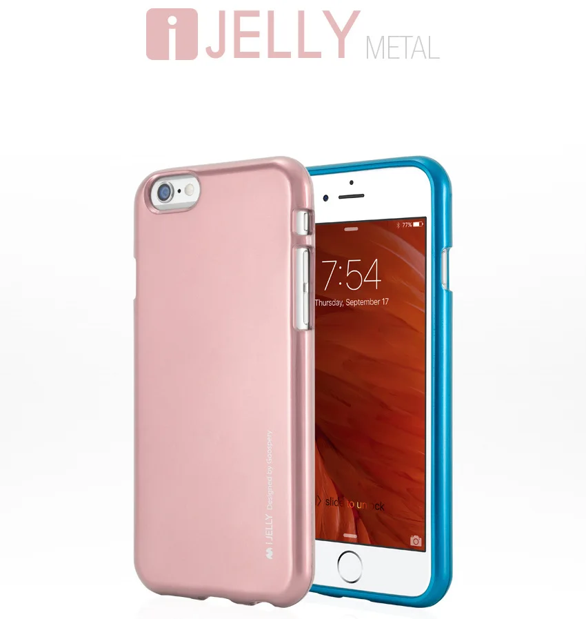 Чехол бампер MERCURY Goospery i Jelly из ТПУ тонкий металлический чехол для iPhone 11 Pro Max 5 5s SE 6 6s