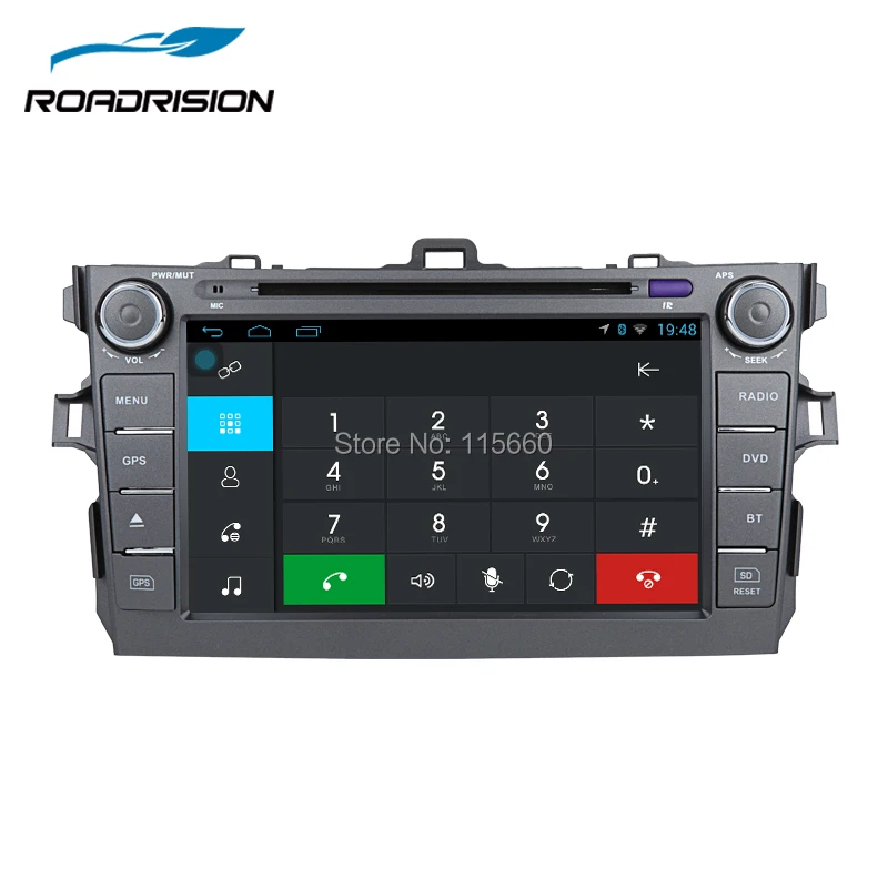 Автомобильный DVD плеер RoadRision 8 &quotAndroid 6 0 для Toyota Corolla 2007 2011 Bluetooth gps навигация радио