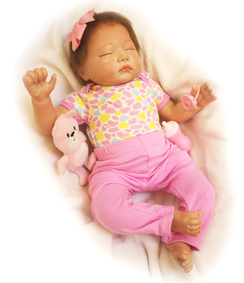 

Pursue 20"/50 cm Close Eyes Sleep Silicone Baby Alive Reborn Dolls for Sale New Born Baby Doll for Girls Boys Bedtime Play Toys