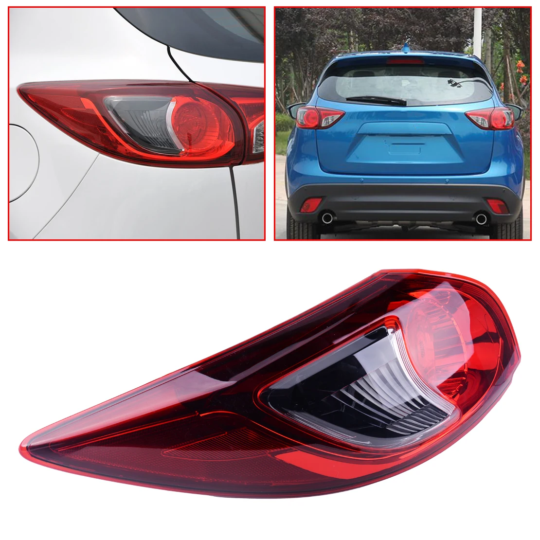 

CITALL Rear Left Driver Side ABS Plastic Car Auto Outer Tail Brake Light Lamp Fit for Mazda CX-5 CX5 2013 2014 2015 2016