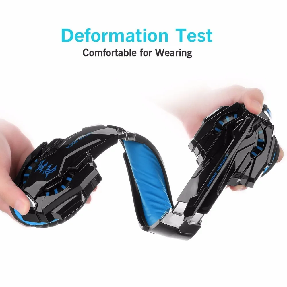 KOTION EACH G9000 3 5 мм USB игровая гарнитура светящиеся басы с микрофоном светодиодный