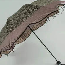 Кленовый зонтик с изображением листьев, леопардовый рисунок, 8 ребер, три сложения, ручные зонты, имитация райского зонта. супермини