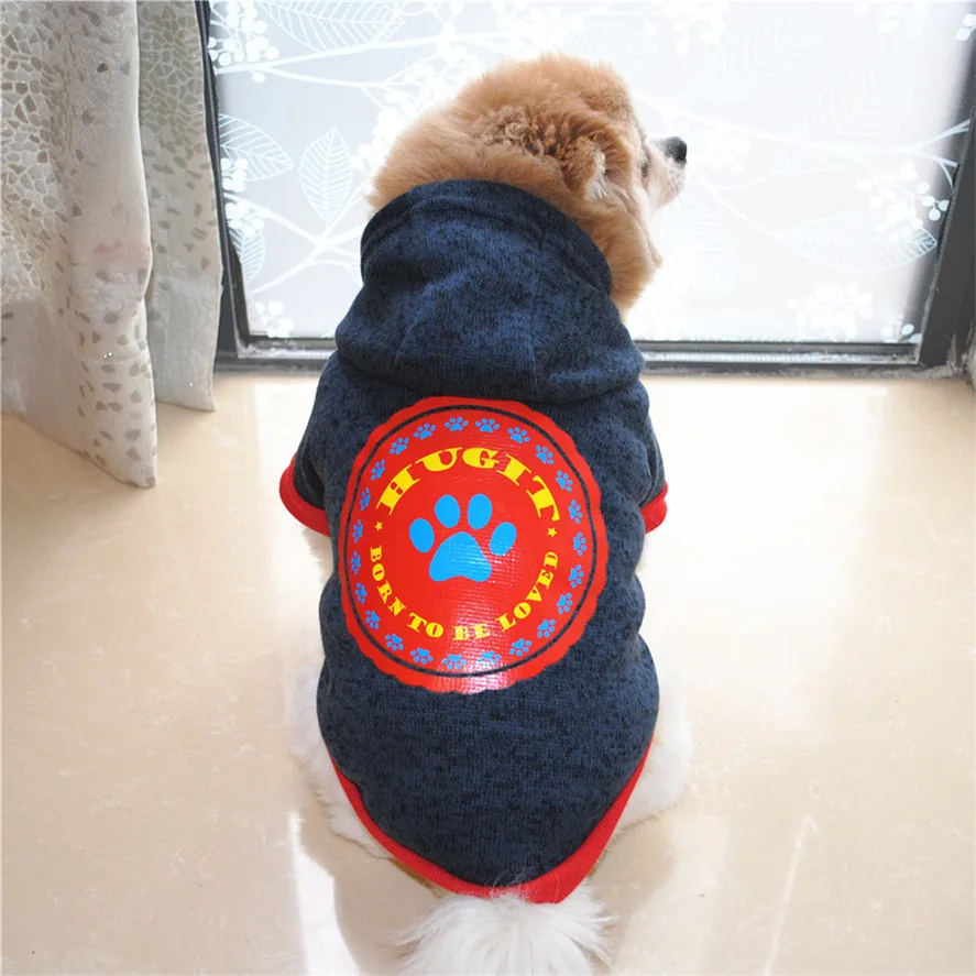 Новинка, 1 шт., теплая одежда для собак, свитер с капюшоном, флисовый теплый свитер одежда, размер XS/S/M/L/XL