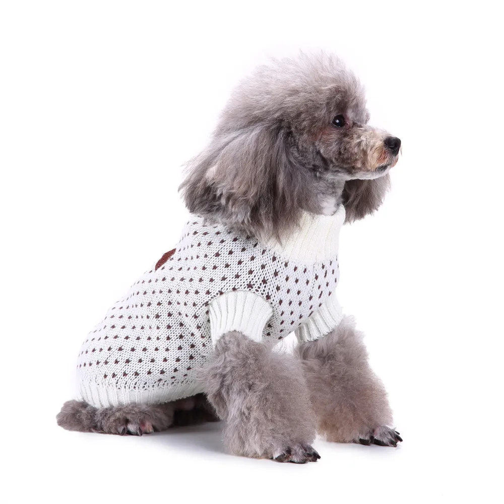 Свитер для собаки, для питомца собака кошка зима теплый отпечаток ноги свитер пальто костюм нарядная одежда для собак для маленьких собак Одежда для щенка