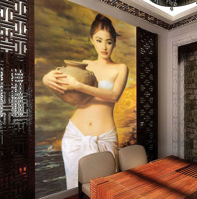

Vintage Photo Wallpaper Woman & Stean Wall Mural Custom Wallpaper Large Wall Art Home decor Kid room Bedroom Hallway Living room