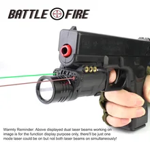 Легкие военные тактический светодиодный фонарик с двойной, инфракрасный ИК и зеленый лазерный прицел точка 3 в 1 винтовка охотничий пистолет