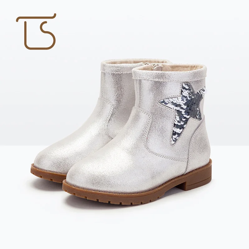 Buy T.S. kids boots 2017 new winter with wool high quality anti slip children