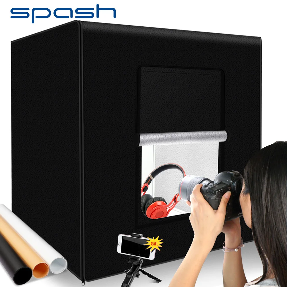 Spash M60II 60*60 см, светильник для фотостудии, софтбокс, фотобокс 48 Вт, CRI92, светильник, палатка для ювелирных изделий, игрушек, обуви, фото продукта