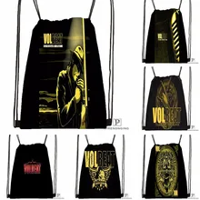 Custom Volbeat Guitar Gangsters Drawstring Backpack Bag Cute Daypack Kids Satchel (Black Back) 31x40cm#180531-04-76