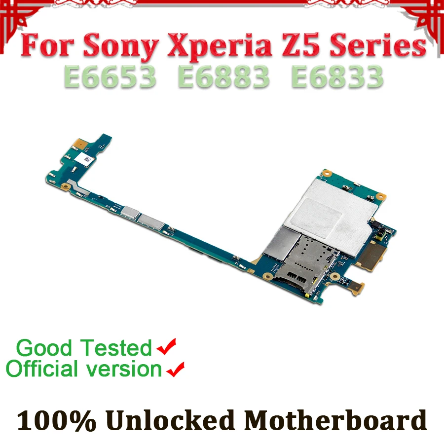 

TDHHX 100% Unlocked Used Mainboard Logic Board For Sony Xperia Z5 Z5 Plus E6653 E6883 E6833 Motherboard With Full chips