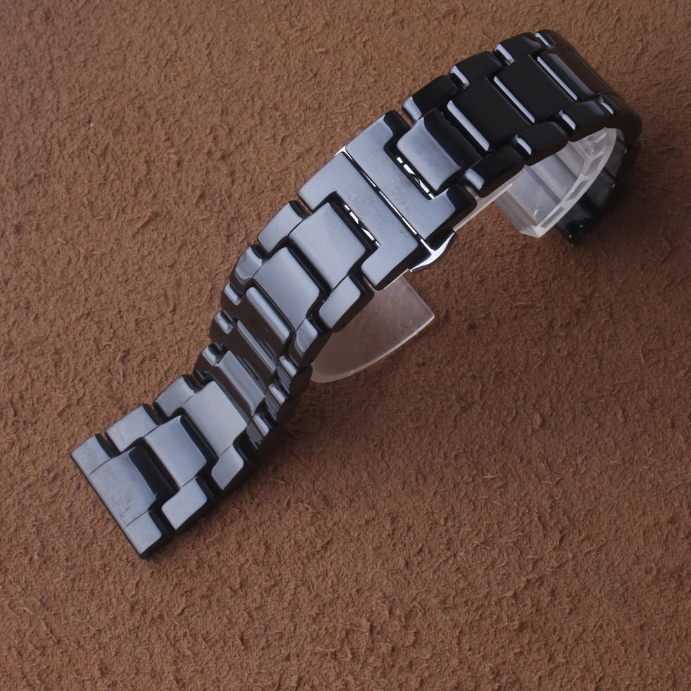 Матовый черный ремешок керамические или полированной ремешки для смарт-часы запястье Fit Шестерни S3 22 мм продвижение моды ремешок