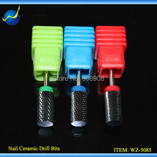 

3PCS Cylinder Black Ceramic Nail Drill Bits Beauty Care Professional Manicure Pedicure Electric Machine Drill Accessories Tools