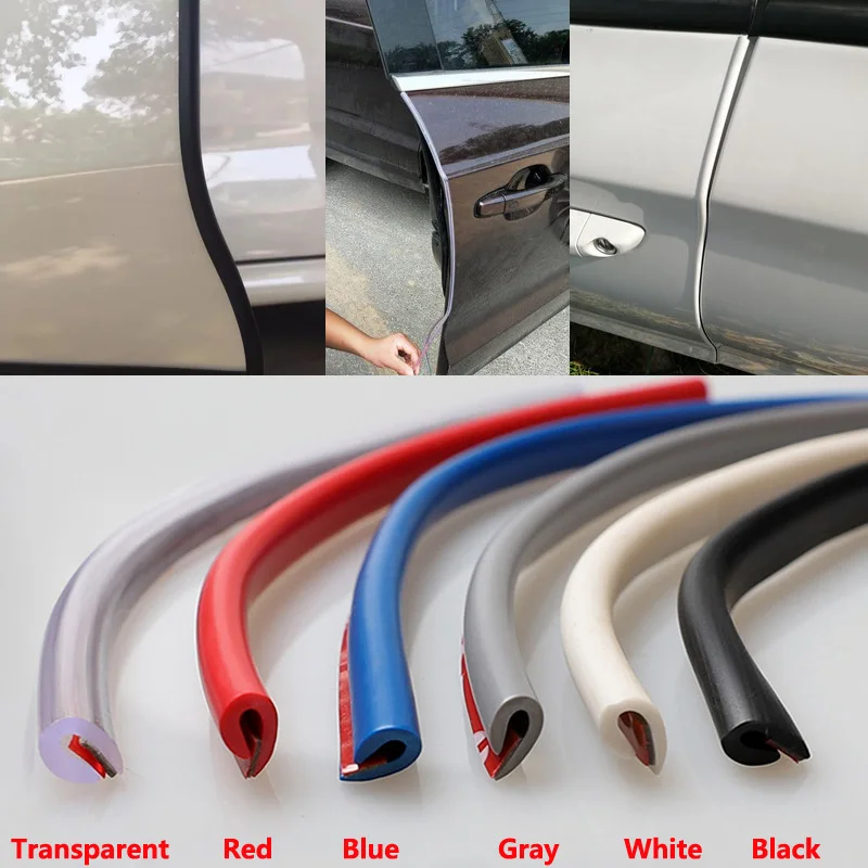 

Youwinme 10m Car Door Edge Guard Scratch Strip Protector Rubber Sealing Trim Universal Crashproof Car Styling Molding Sticker